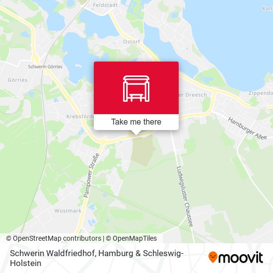 Schwerin Waldfriedhof map