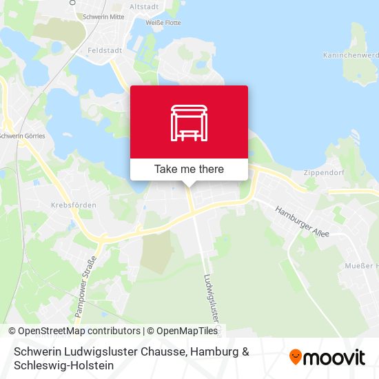 Schwerin Ludwigsluster Chausse map