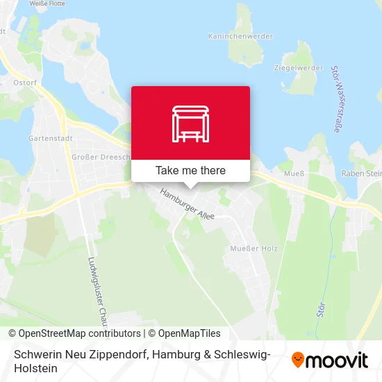 Карта Schwerin Neu Zippendorf