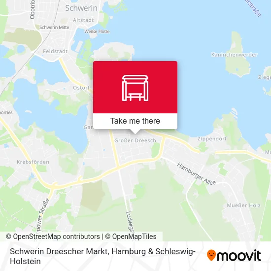 Карта Schwerin Dreescher Markt