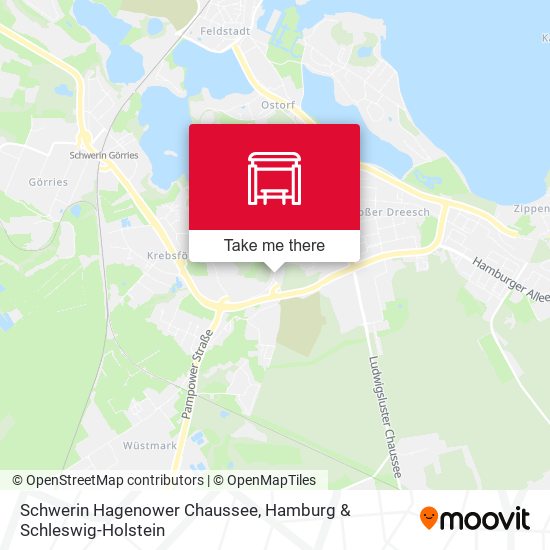 Schwerin Hagenower Chaussee map