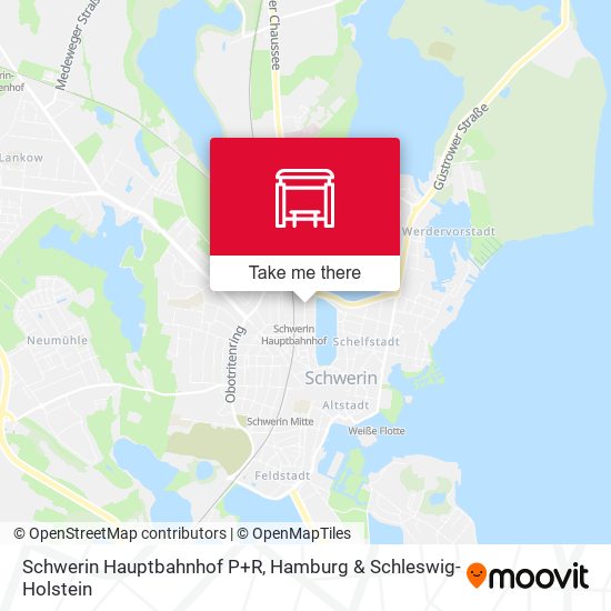 Schwerin Hauptbahnhof P+R map
