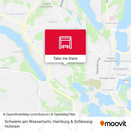 Schwerin am Wasserturm map