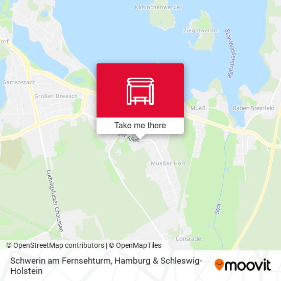 Schwerin am Fernsehturm map