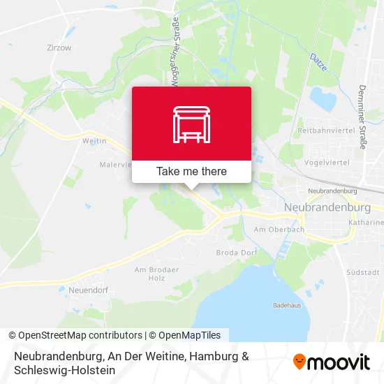 Карта Neubrandenburg, An Der Weitine