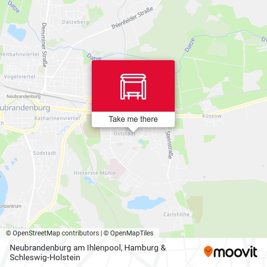 Neubrandenburg am Ihlenpool map