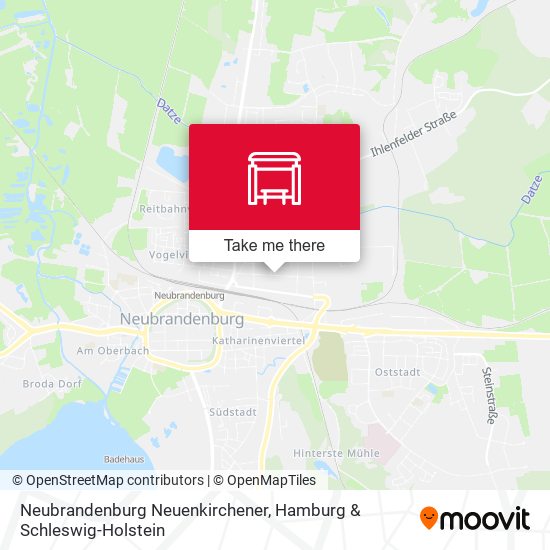 Neubrandenburg Neuenkirchener map