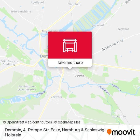 Demmin, A.-Pompe-Str. Ecke map