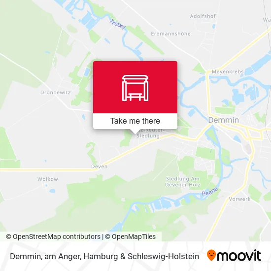Карта Demmin, am Anger