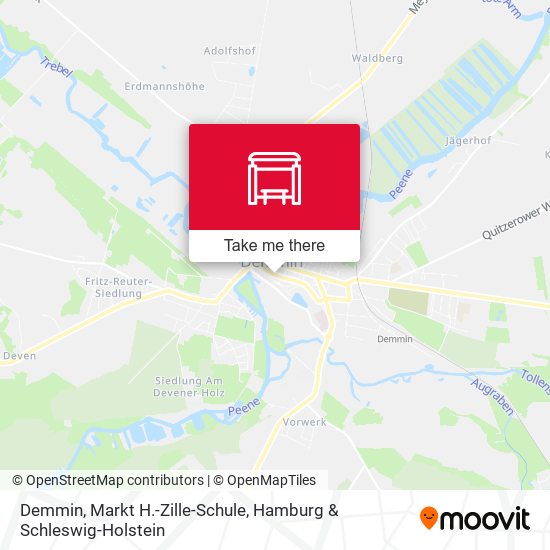 Demmin, Markt H.-Zille-Schule map