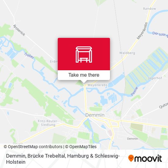 Demmin, Brücke Trebeltal map