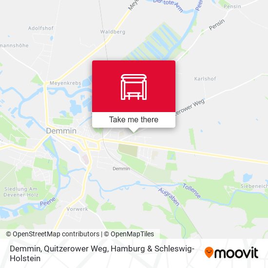 Demmin, Quitzerower Weg map