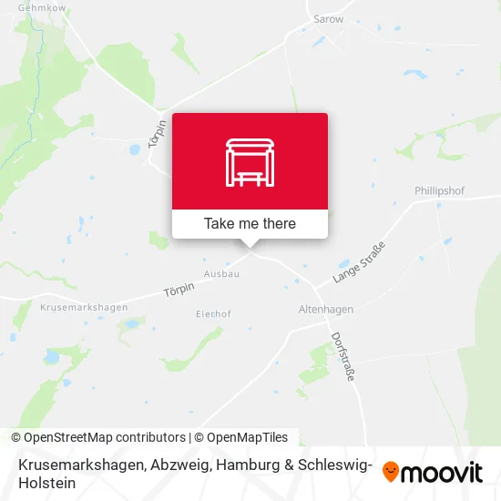 Карта Krusemarkshagen, Abzweig