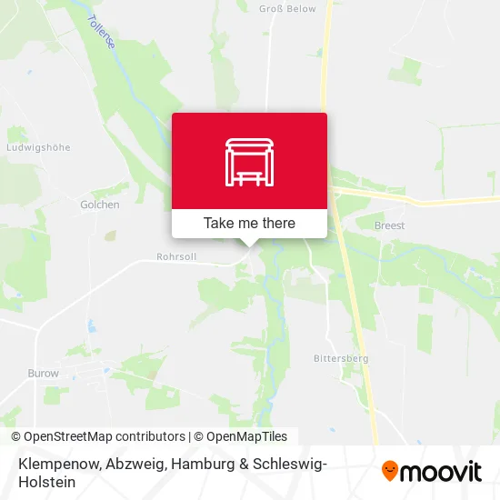 Карта Klempenow, Abzweig