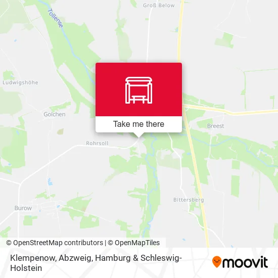 Карта Klempenow, Abzweig