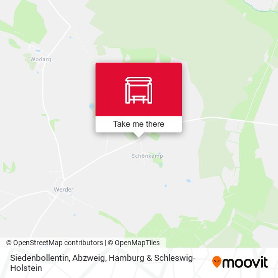 Siedenbollentin, Abzweig map