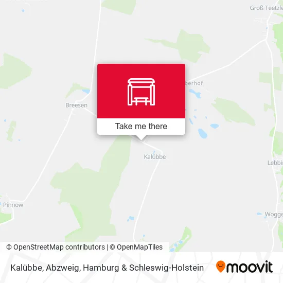 Карта Kalübbe, Abzweig