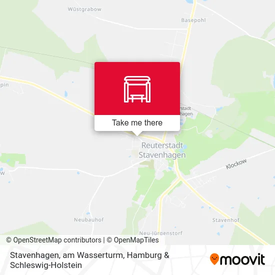 Карта Stavenhagen, am Wasserturm