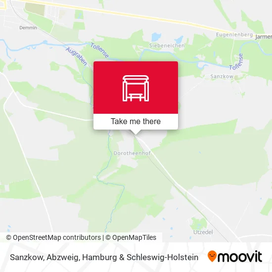 Карта Sanzkow, Abzweig