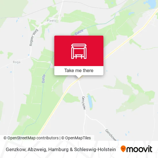 Карта Genzkow, Abzweig