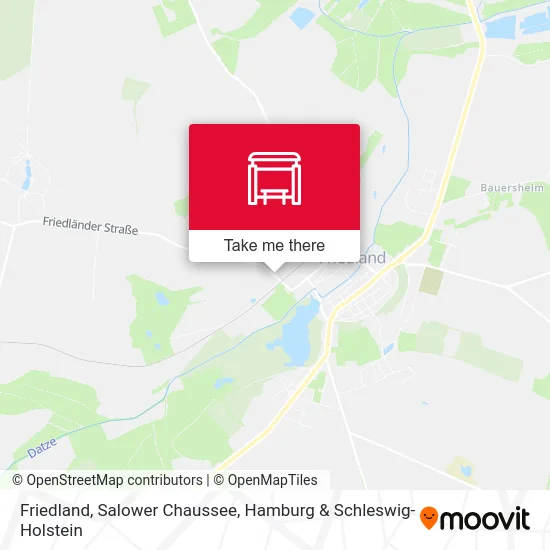 Friedland, Salower Chaussee map