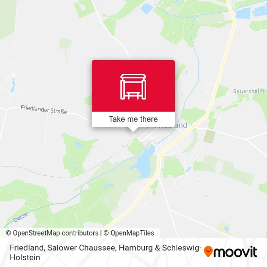 Friedland, Salower Chaussee map