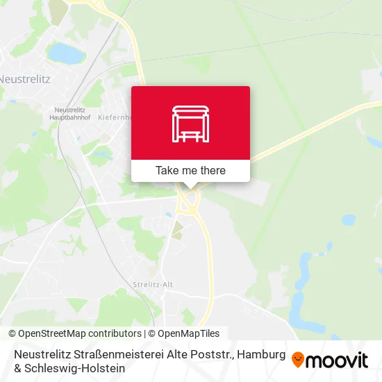 Карта Neustrelitz Straßenmeisterei Alte Poststr.