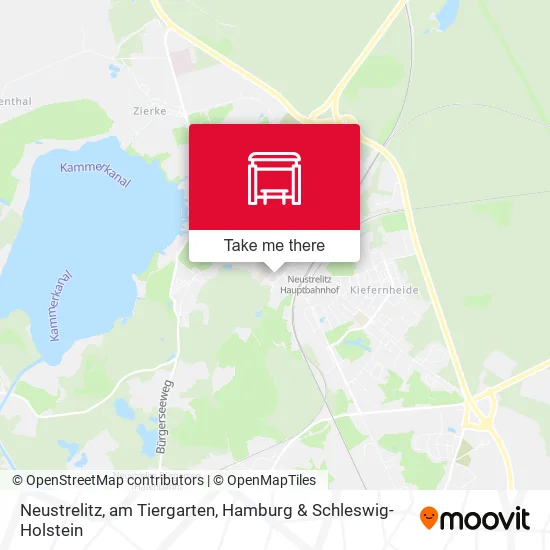 Карта Neustrelitz, am Tiergarten