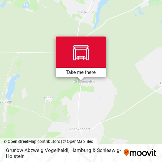 Grünow Abzweig Vogelheidi map