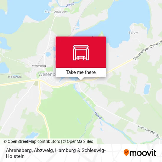 Карта Ahrensberg, Abzweig