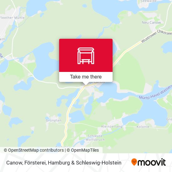 Canow, Försterei map