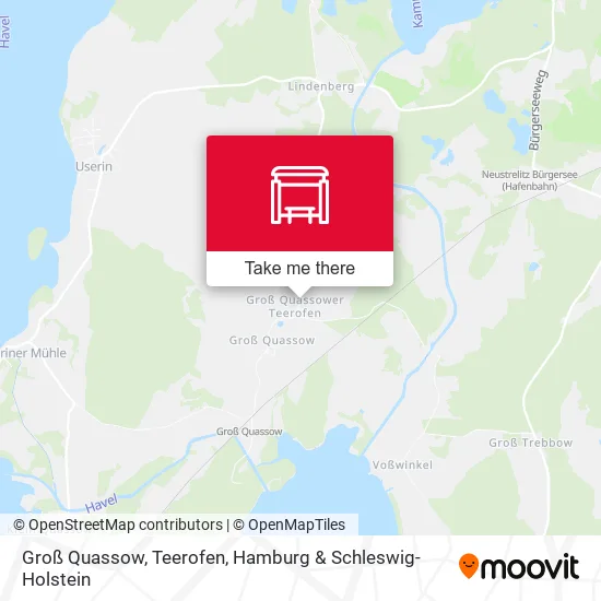 Карта Groß Quassow, Teerofen