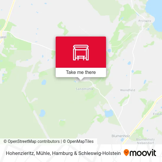 Карта Hohenzieritz, Mühle