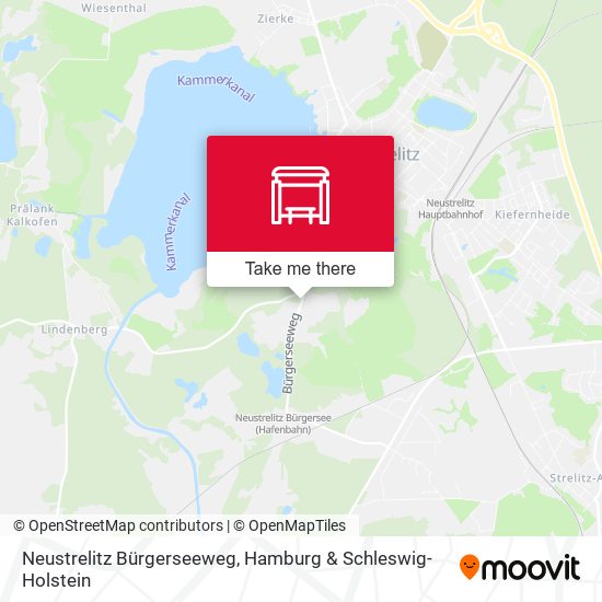 Neustrelitz Bürgerseeweg map