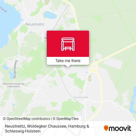 Neustrelitz, Woldegker Chaussee map