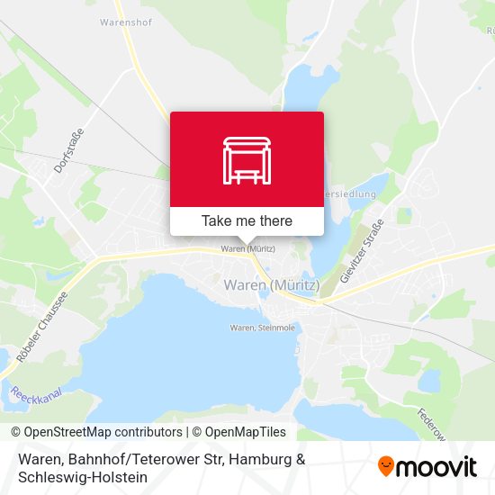 Waren, Bahnhof/Teterower Str map