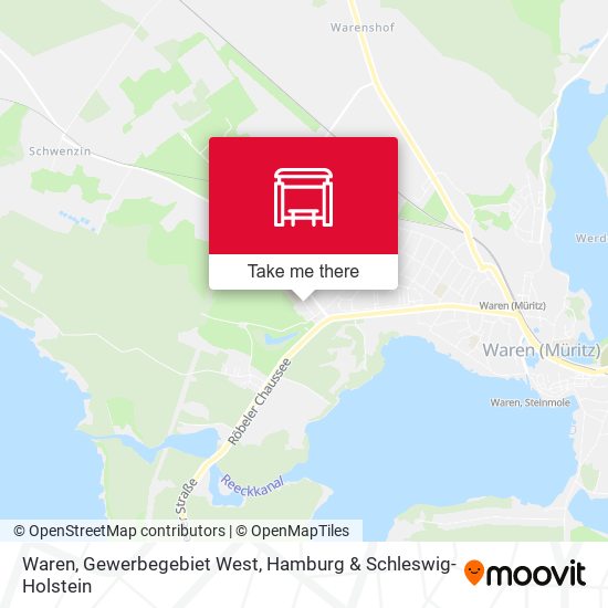 Waren, Gewerbegebiet West map