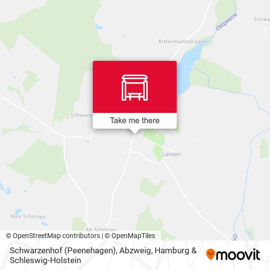 Schwarzenhof (Peenehagen), Abzweig map