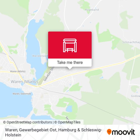 Waren, Gewerbegebiet Ost map