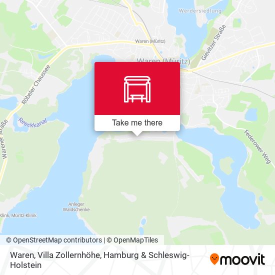 Waren, Villa Zollernhöhe map