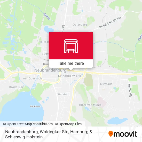 Карта Neubrandenburg, Woldegker Str.