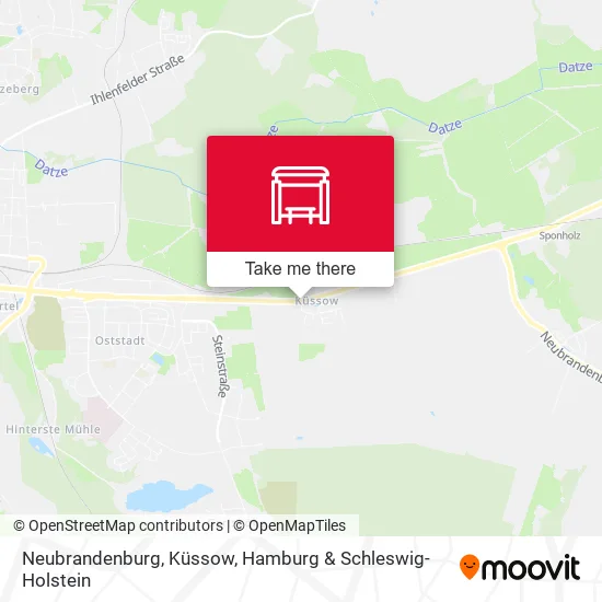Карта Neubrandenburg, Küssow
