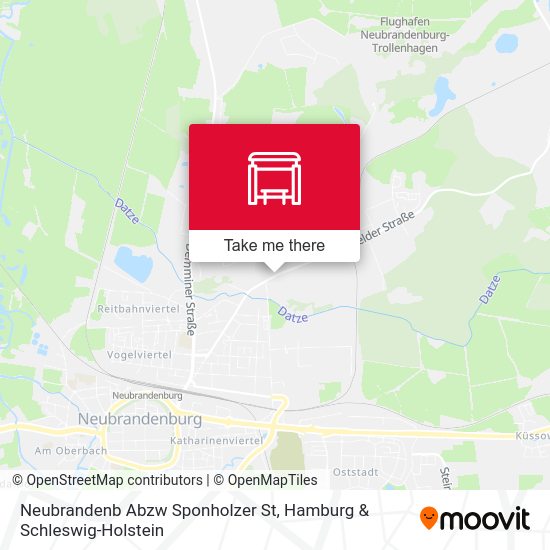 Neubrandenb Abzw Sponholzer St map