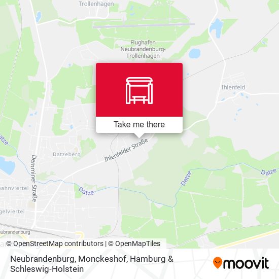 Neubrandenburg, Monckeshof map