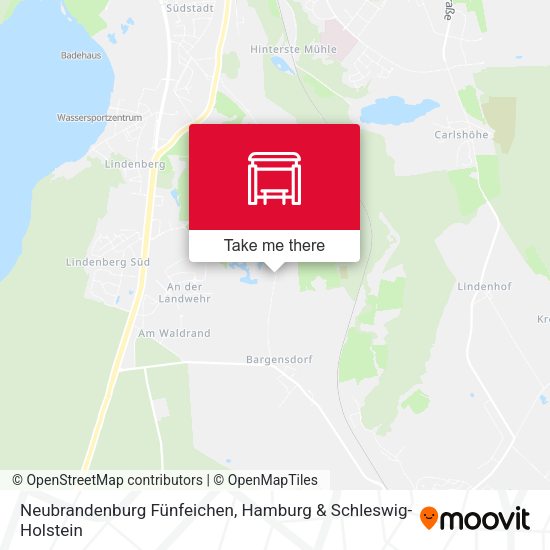 Neubrandenburg Fünfeichen map