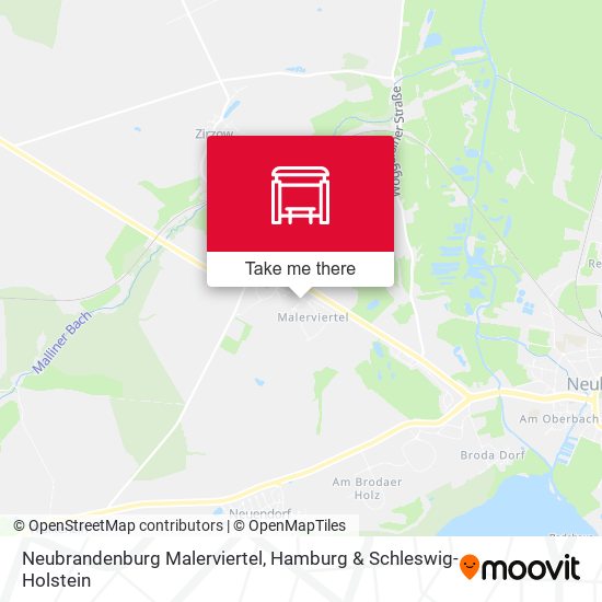 Neubrandenburg Malerviertel map