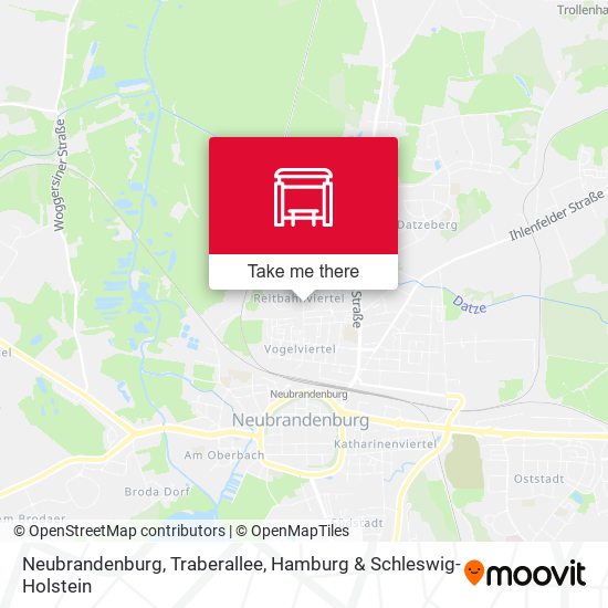 Neubrandenburg, Traberallee map