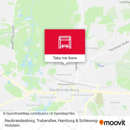 Карта Neubrandenburg, Traberallee
