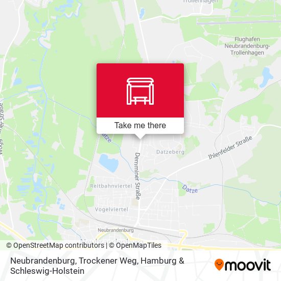 Neubrandenburg, Trockener Weg map