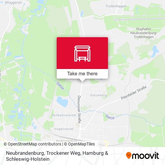 Neubrandenburg, Trockener Weg map